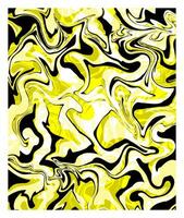 Marble texture. Dynamic liquid pattern in black, yellow, white, orange. bright wavy lines. fluid background for your design project vector