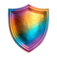 Colorful Abstract Shield with Gradient Finish and Textured Surface png
