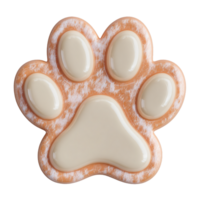 Cute Glossy Animal Paw Print with Soft Texture and Colors png