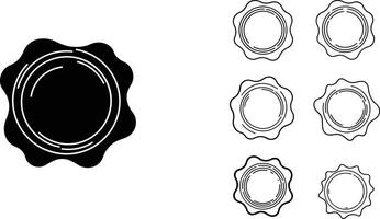 Seal illustrations in various playful poses and expressions black and white art vector