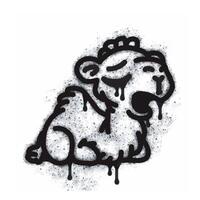 Camel spray icon isolated on white background. Camel spray graffiti icon in black on white background. vector