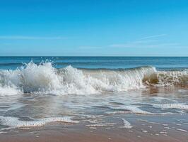 Tranquil Seascape of Rhythmical Ocean Waves photo