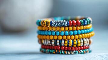 Show of Colorful Tribal Bangle Collection photo