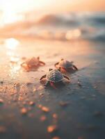 Young Turtles at Mornings First Light photo