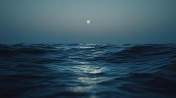 Quiet Nighttime Ocean Scene With Sparkling Sky photo