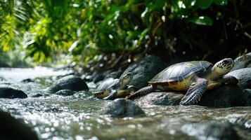 Rockside Getaway for Basking Turtles photo