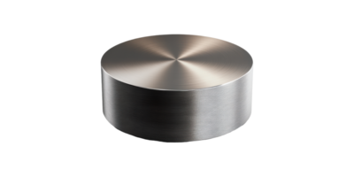 Sleek Metallic Cylinder With Textured Surface. Modern Industrial Design Element Isolated On Transparent Background png