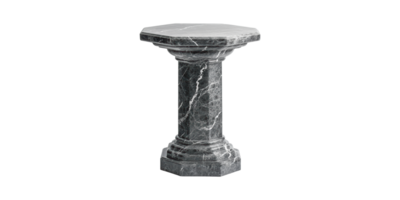 Marble Pedestal Column With Octagonal Top. Elegant Display Stand For Art And Decor Isolated On Transparent Background png