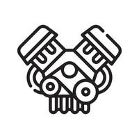 Piston Engine Line Icon vector
