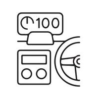 Head up display icon in car vector