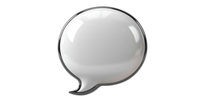 3D Glossy Speech Bubble. Communication And Messaging Concept Isolated On Transparent Background png