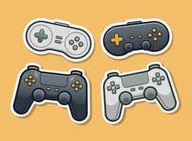 Set of Game Controllers for Games vector