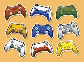 Top Collection of Game Controller Illustrations for Sticker. vector