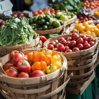 Ethical Farm Produce in Simple Baskets photo