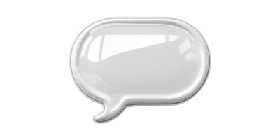 Glossy Speech Bubble Icon. Communication And Messaging Concept Isolated On Transparent Background png