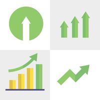 Illustration of a Increasing Graph Icon. Stroke Editable vector