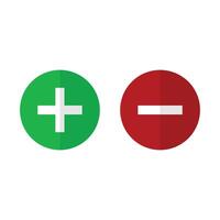 Plus and Minus Sign for website and apps. Stock Illustration. vector