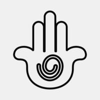Icon hamsa. Buddhism and vesak elements. Icon in line style. vector