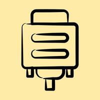 Icon vga. Computer components elements. Icon in hand drawn style. vector