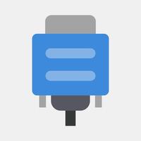 Icon vga. Computer components elements. Icon in flat style. vector
