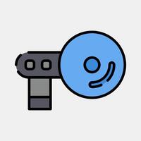 Icon navigation. Computer components elements. Icon in filled line style. vector