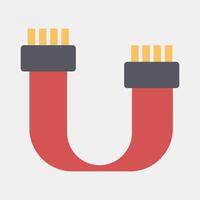 Icon sata. Computer components elements. Icon in flat style. vector