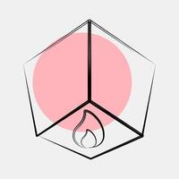 Icon sky lantern. Buddhism and vesak elements. Icon in color spot style. vector
