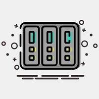 Icon data center. Computer components elements. Icon in MBE style. vector
