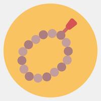 Icon beads. Buddhism and vesak elements. Icon in color mate style. vector