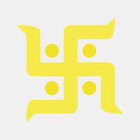Icon swastika. Buddhism and vesak elements. Icon in flat style. vector