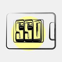 Icon ssd. Computer components elements. Icon in color spot style. vector