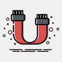 Icon sata. Computer components elements. Icon in MBE style. vector