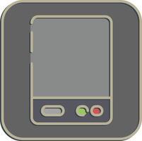 Icon external hard drive. Computer components elements. Icon in embossed style. vector