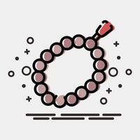 Icon beads. Buddhism and vesak elements. Icon in MBE style. vector