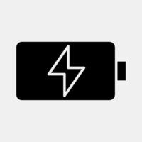 Icon battery. Computer components elements. Icon in glyph style. vector