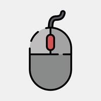 Icon mouse. Computer components elements. Icon in filled line style. vector