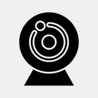 Icon camera. Computer components elements. Icon in glyph style. vector