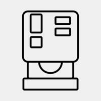 Icon cd room. Computer components elements. Icon in line style. vector