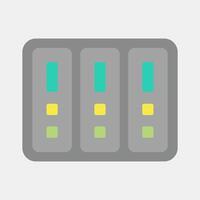 Icon data center. Computer components elements. Icon in flat style. vector