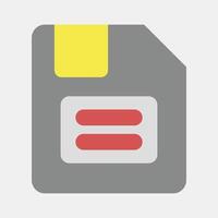 Icon floppy disk. Computer components elements. Icon in flat style. vector