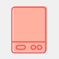Icon external hard drive. Computer components elements. Icon in two tone style. vector
