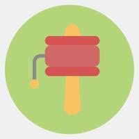 Icon buddhist rattle. Buddhism and vesak elements. Icon in color mate style. vector