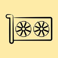 Icon graphics. Computer components elements. Icon in hand drawn style. vector