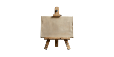 Empty Canvas Wooden Easel. Creative Potential And Artistic Expression Isolated On Transparent Background png