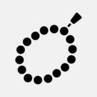 Icon beads. Buddhism and vesak elements. Icon in glyph style. vector