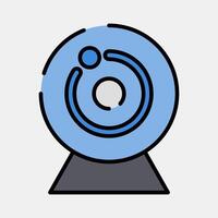Icon camera. Computer components elements. Icon in filled line style. vector