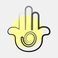 Icon hamsa. Buddhism and vesak elements. Icon in color spot style. vector