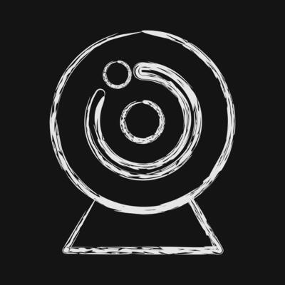Icon camera. Computer components elements. Icon in chalk style.