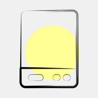 Icon external hard drive. Computer components elements. Icon in color spot style. vector