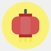 Icon lantern. Buddhism and vesak elements. Icon in color mate style. vector